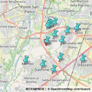 Mappa Via Dante Alighieri, 24048 Treviolo BG, Italia (1.95143)