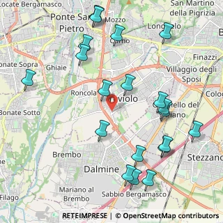 Mappa Via Dante Alighieri, 24048 Treviolo BG, Italia (2.427)
