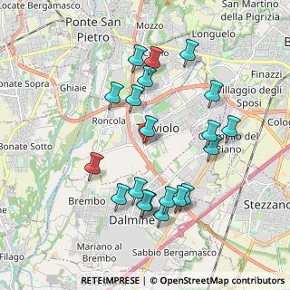 Mappa Via Dante Alighieri, 24048 Treviolo BG, Italia (1.921)