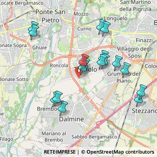 Mappa Via Dante Alighieri, 24048 Treviolo BG, Italia (2.05118)