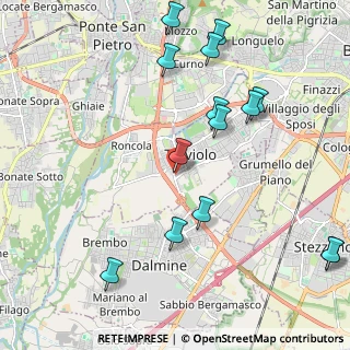 Mappa Via Dante Alighieri, 24048 Treviolo BG, Italia (2.43786)