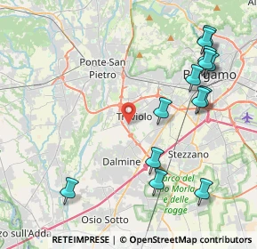 Mappa Via Dante Alighieri, 24048 Treviolo BG, Italia (4.84846)