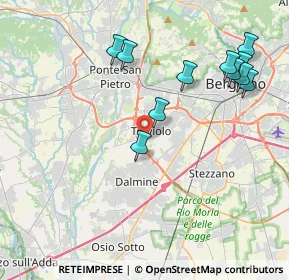 Mappa Via Dante Alighieri, 24048 Treviolo BG, Italia (4.31182)