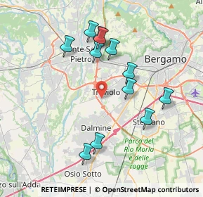Mappa Via Dante Alighieri, 24048 Treviolo BG, Italia (3.6675)