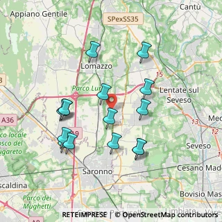 Mappa 22069 Rovellasca CO, Italia (3.60733)
