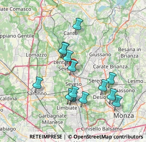 Mappa Via Ticino, 20823 Lentate sul Seveso MB, Italia (6.79571)