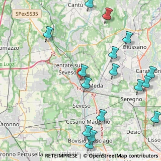 Mappa Via Ticino, 20823 Lentate sul Seveso MB, Italia (5.5825)