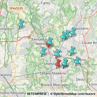 Mappa Via Ticino, 20823 Lentate sul Seveso MB, Italia (3.6325)