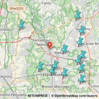 Mappa Via Ticino, 20823 Lentate sul Seveso MB, Italia (5.40385)