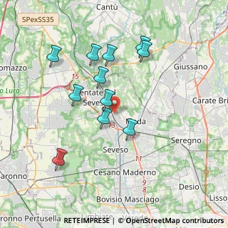 Mappa Via Ticino, 20823 Lentate sul Seveso MB, Italia (3.48727)
