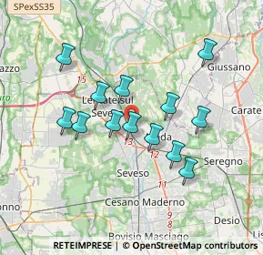 Mappa Via Ticino, 20823 Lentate sul Seveso MB, Italia (3.06692)
