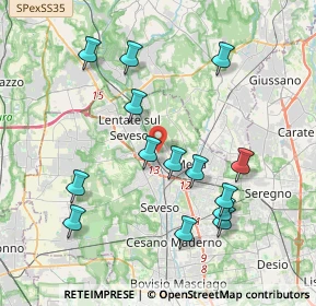 Mappa Via Ticino, 20823 Lentate sul Seveso MB, Italia (3.96071)