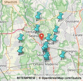 Mappa Via Ticino, 20823 Lentate sul Seveso MB, Italia (3.33067)