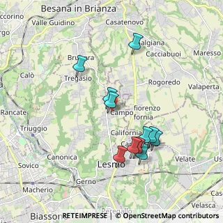 Mappa Via Alessandro Manzoni, 20856 Correzzana MB, Italia (1.73818)