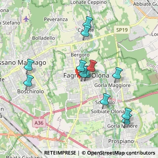 Mappa Via Montello, 21054 Fagnano Olona VA, Italia (1.89583)