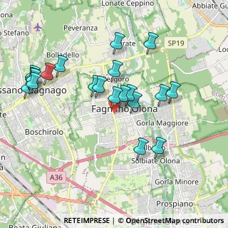 Mappa Via Montello, 21054 Fagnano Olona VA, Italia (1.9675)