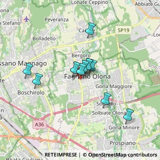 Mappa Via Montello, 21054 Fagnano Olona VA, Italia (1.28833)