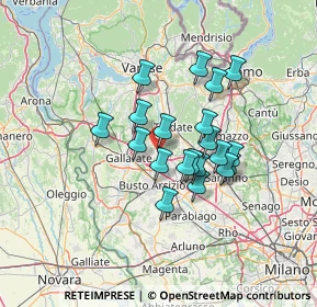 Mappa 21054 Fagnano Olona VA, Italia (10.486)