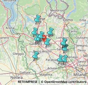 Mappa Via Montello, 21054 Fagnano Olona VA, Italia (10.90308)