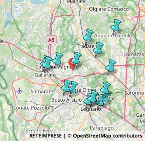 Mappa 21054 Fagnano Olona VA, Italia (7.06438)