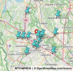 Mappa 21054 Fagnano Olona VA, Italia (6.23714)