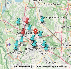 Mappa 21054 Fagnano Olona VA, Italia (6.612)