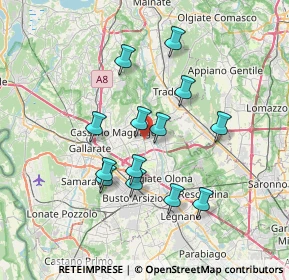 Mappa 21054 Fagnano Olona VA, Italia (6.29308)