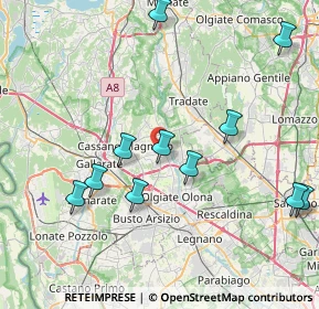 Mappa 21054 Fagnano Olona VA, Italia (8.69545)