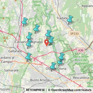 Mappa 21054 Fagnano Olona VA, Italia (3.69818)