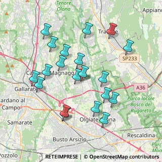 Mappa Via Montello, 21054 Fagnano Olona VA, Italia (3.7885)