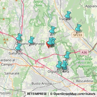 Mappa Via Montello, 21054 Fagnano Olona VA, Italia (3.85667)