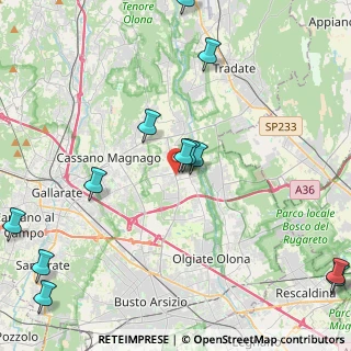Mappa 21054 Fagnano Olona VA, Italia (5.5525)