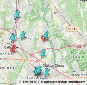 Mappa 21054 Fagnano Olona VA, Italia (5.09545)