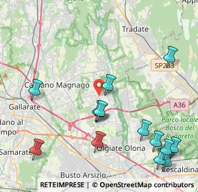 Mappa 21054 Fagnano Olona VA, Italia (4.99143)