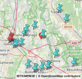 Mappa 21054 Fagnano Olona VA, Italia (5.1135)