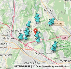Mappa 21054 Fagnano Olona VA, Italia (3.1675)