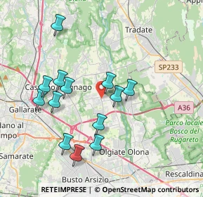 Mappa 21054 Fagnano Olona VA, Italia (3.65)