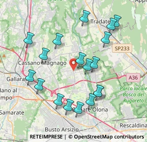Mappa 21054 Fagnano Olona VA, Italia (3.98278)