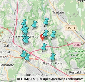 Mappa Via Montello, 21054 Fagnano Olona VA, Italia (3.25071)