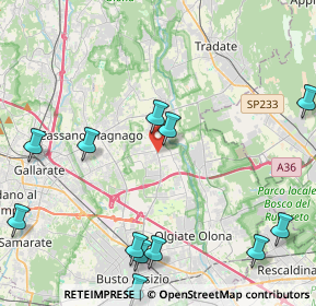 Mappa 21054 Fagnano Olona VA, Italia (5.5625)