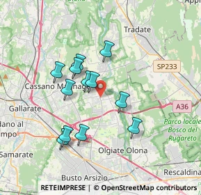 Mappa 21054 Fagnano Olona VA, Italia (3.0325)