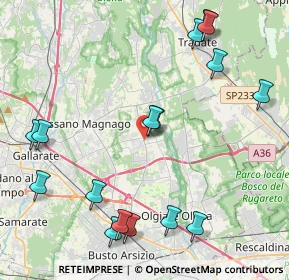Mappa Via Montello, 21054 Fagnano Olona VA, Italia (5.07938)