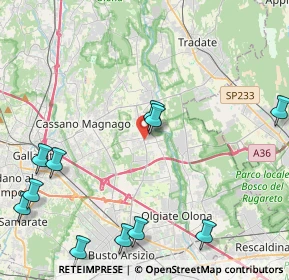 Mappa Via Montello, 21054 Fagnano Olona VA, Italia (5.56818)