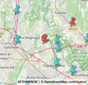 Mappa 21054 Fagnano Olona VA, Italia (5.39727)