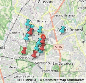 Mappa Via Ticino, 20833 Giussano MB, Italia (1.35071)