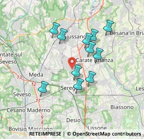 Mappa Via Ticino, 20833 Giussano MB, Italia (3.06455)