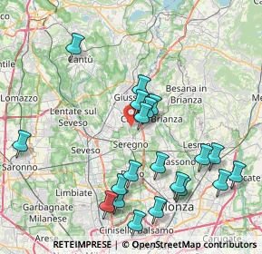 Mappa Via Ticino, 20833 Giussano MB, Italia (8.561)