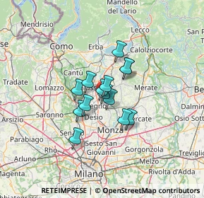 Mappa Via Cazzaniga Arturo, 20841 Carate Brianza MB, Italia (7.83857)