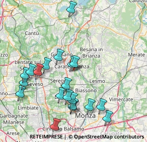 Mappa Via Cazzaniga Arturo, 20841 Carate Brianza MB, Italia (8.54)