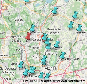 Mappa Via Cazzaniga Arturo, 20841 Carate Brianza MB, Italia (9.5665)